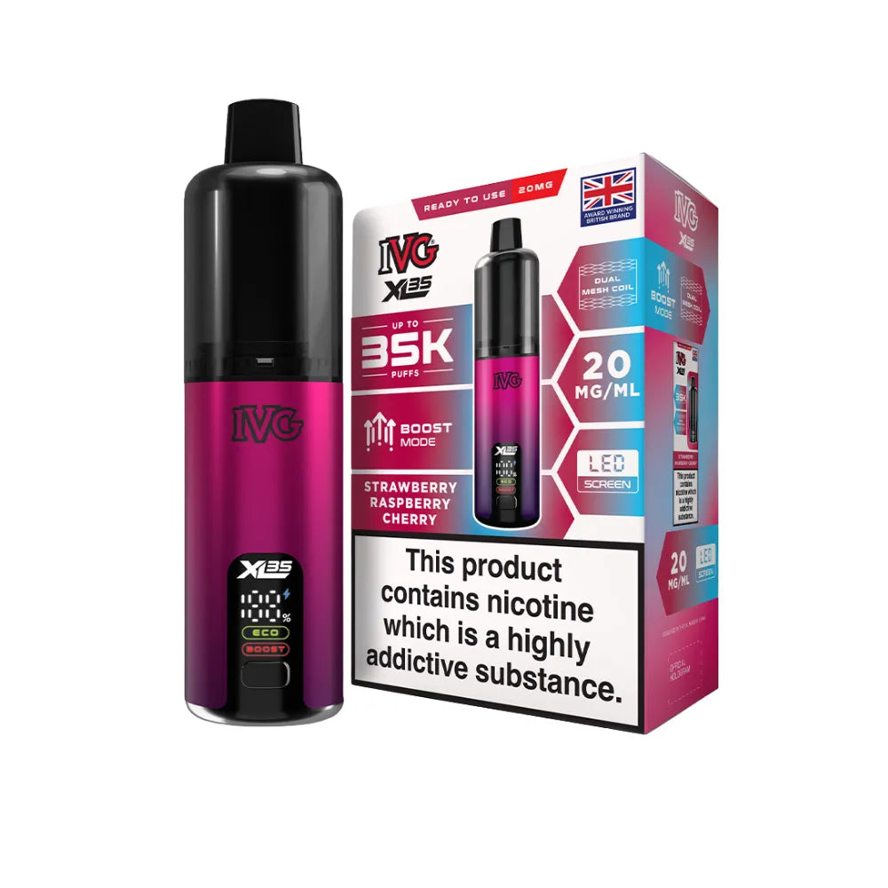 Ivoc vape device and packaging on a white background