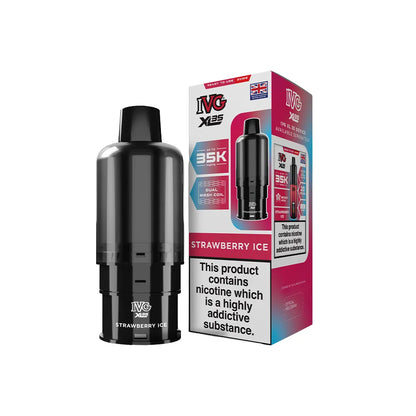 IVG XL 35k pod and packaging on a white background