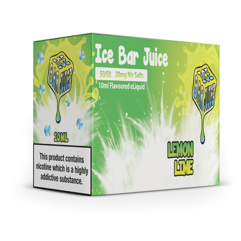 Wholesale - Pack of 10 - Ice Bar Juice Salts - 10mg or 20mg - Lemon & Lime