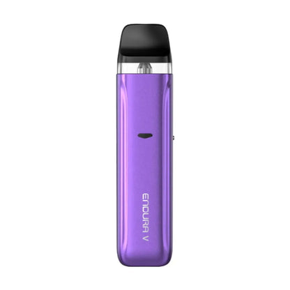 Purple vape device with 'Endura V' branding on a white background