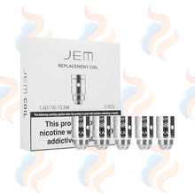 JEM replacement coil packaging with coils in front on a white background