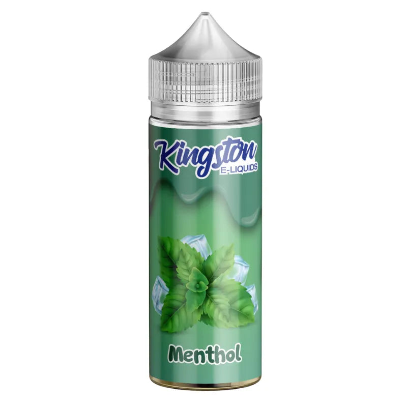 Kingston Menthol e-liquid bottle on a white background