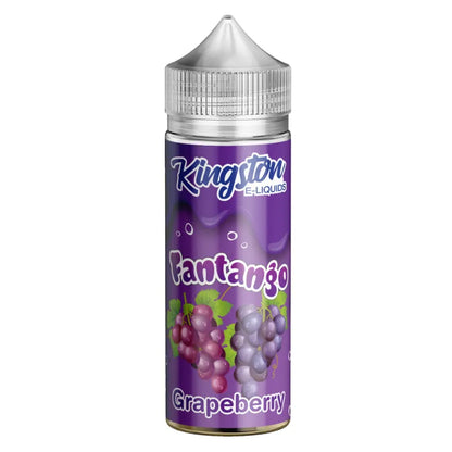 Kingston e-liquids bottle for Grapeberry flavor on a white background