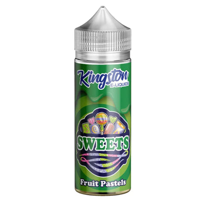 Kingston E-Liquids Sweets Fruit Pastels bottle on a white background