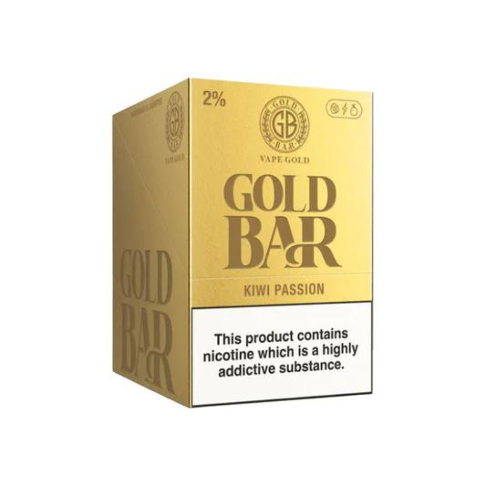 Wholesale - Pack of 10 - Vape Gold's Gold Bar - Kiwi Passion