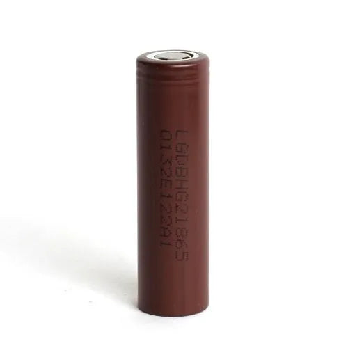 Brown cylindrical battery on a white background
