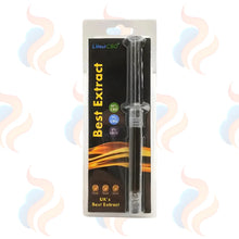 Packaged product labeled 'Best Extract' with a smoking effect on the background