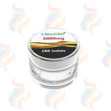 Jar of CBD Isolate with LVWellCBD branding on a white background