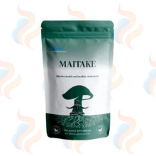 Maitake mushroom powder packaging on a white background