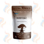 Shiitake mushroom packaging with text on a white background