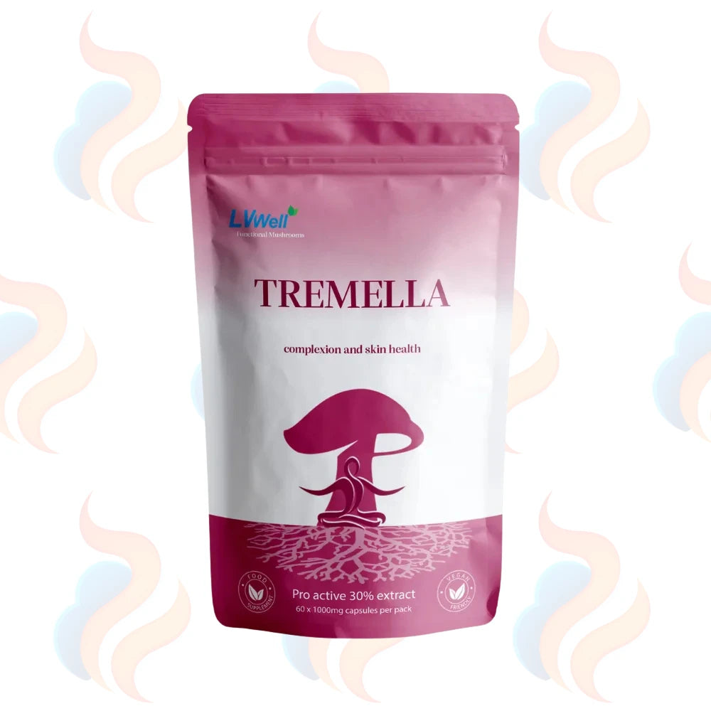 Pink package of Tremella with LVWeil branding on a white background