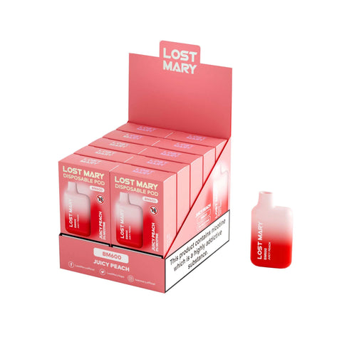 Box of 10 - Lost Mary BM600 - Juicy Peach