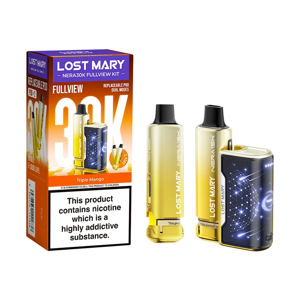 Lost Mary vape device and packaging on a white background