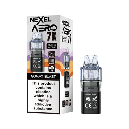 Nexel Aero 7K replacement pod packaging with one cartridge on a white background