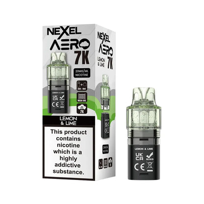 Nexel Aero 7K replacement pod packaging with one cartridge on a white background