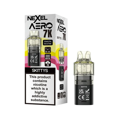 Nexel Aero 7K replacement pod packaging with one cartridge on a white background