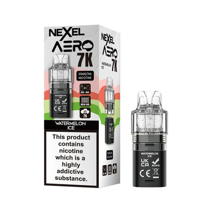 Nexel Aero 7K replacement pod packaging with one cartridge on a white background