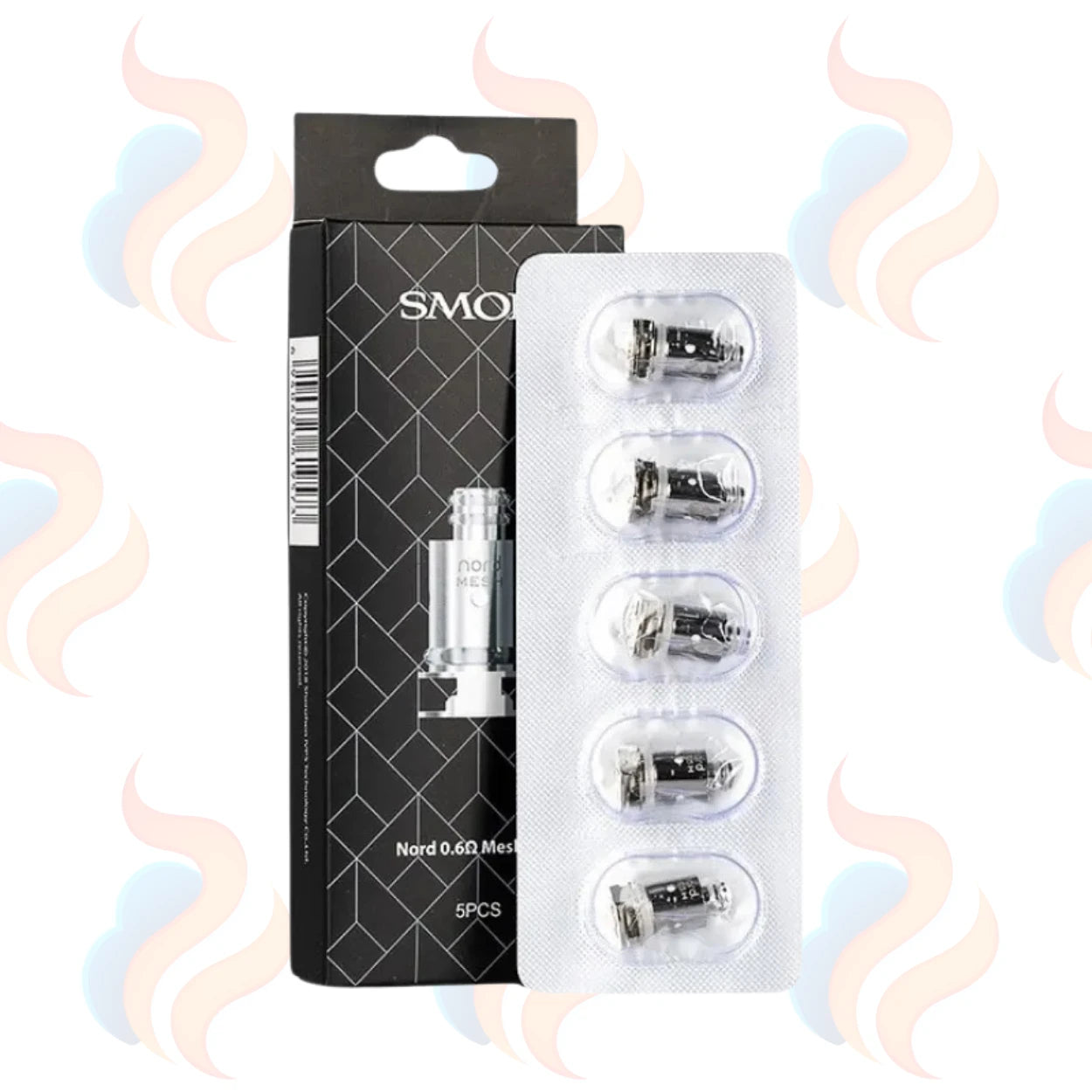 Vape coils in packaging with SMOK branding on a white background