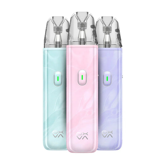 Three Colourful OXVA Xlim GO Lite Vape Pod Devices