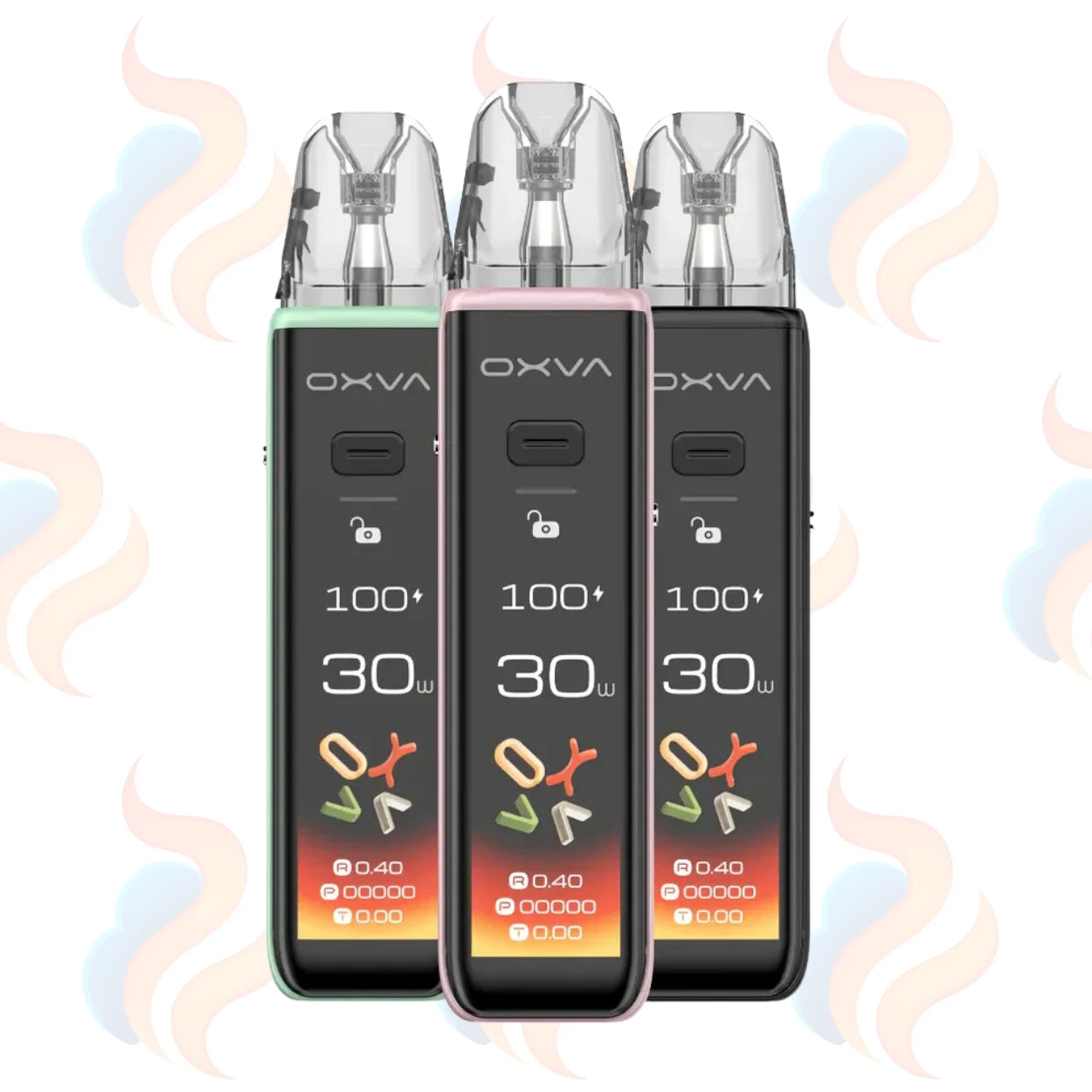 OXVA Xlim 3 Ultra vaping device with digital display on a white background