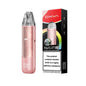 Pink vape device with 'OXVA' branding next to its packaging on a white background