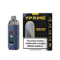 OXVA VPrime vaping device and packaging on a white background