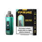 OXVA VPrime vaping device and packaging on a white background