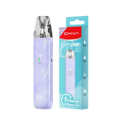 OXVA Xlim Go Lite Pod Vape in "Light Purple" Colour With Packaging.
