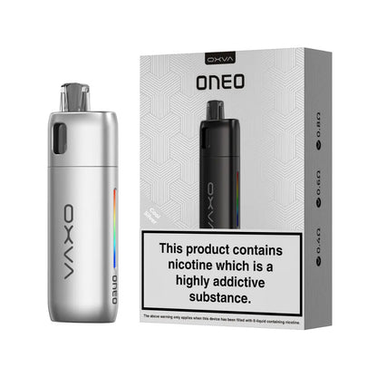 OXVA ONEO vape device and packaging on a white background