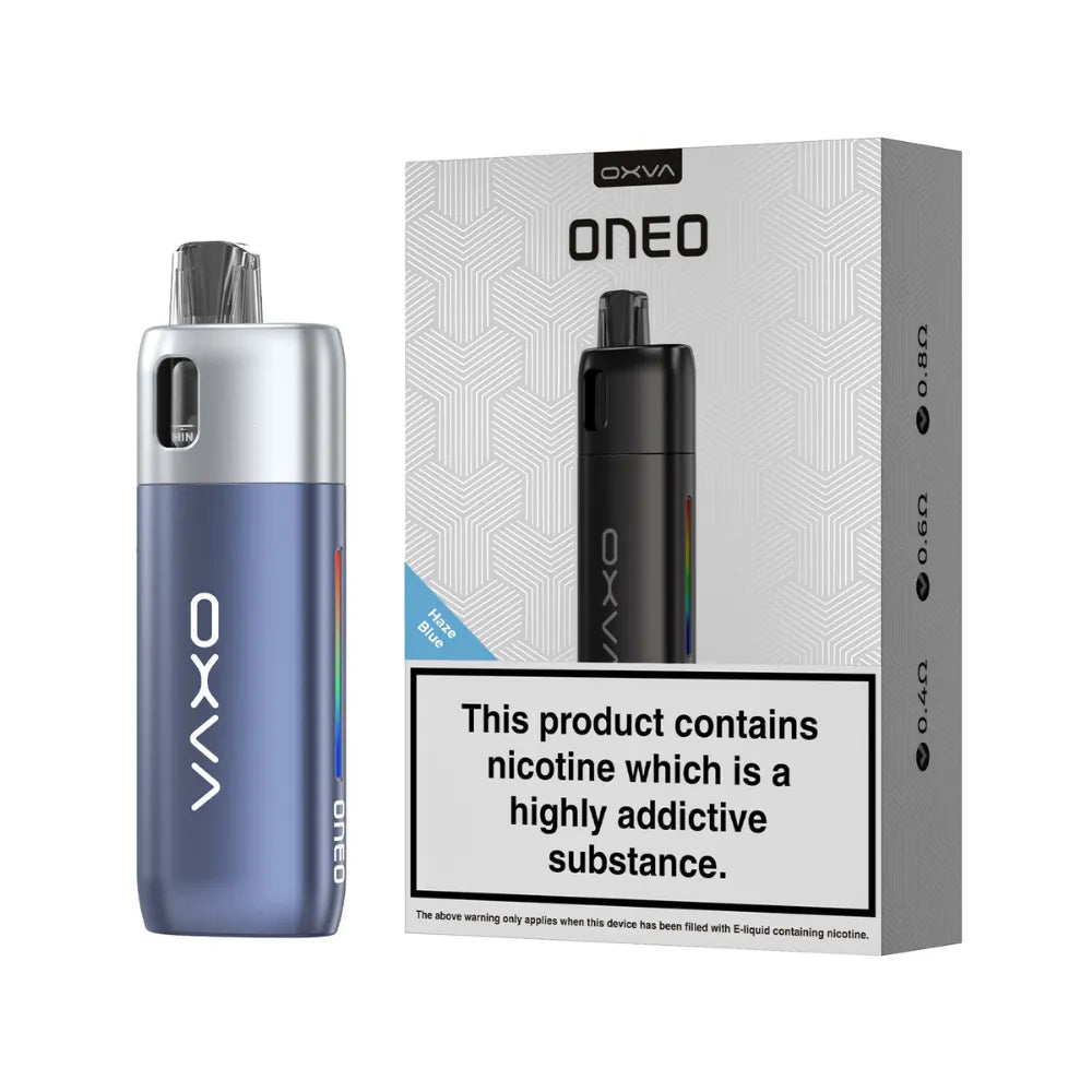 OXVA ONEO vape device and packaging on a white background