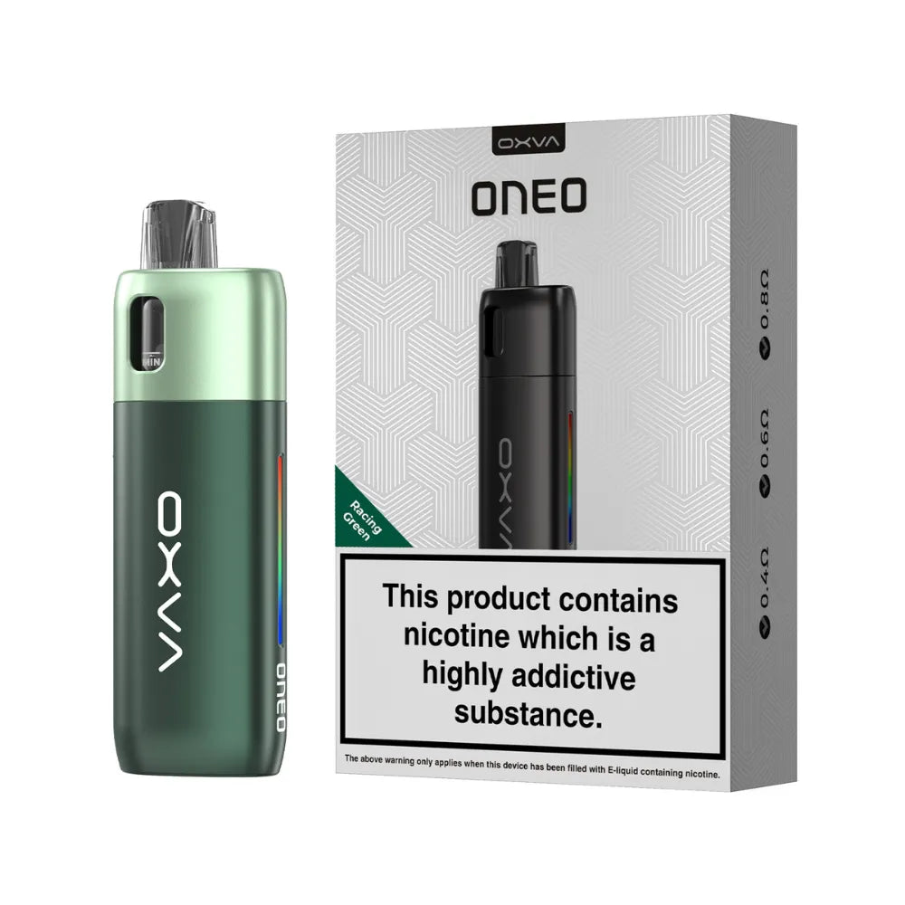 OXVA ONEO vape device and packaging on a white background