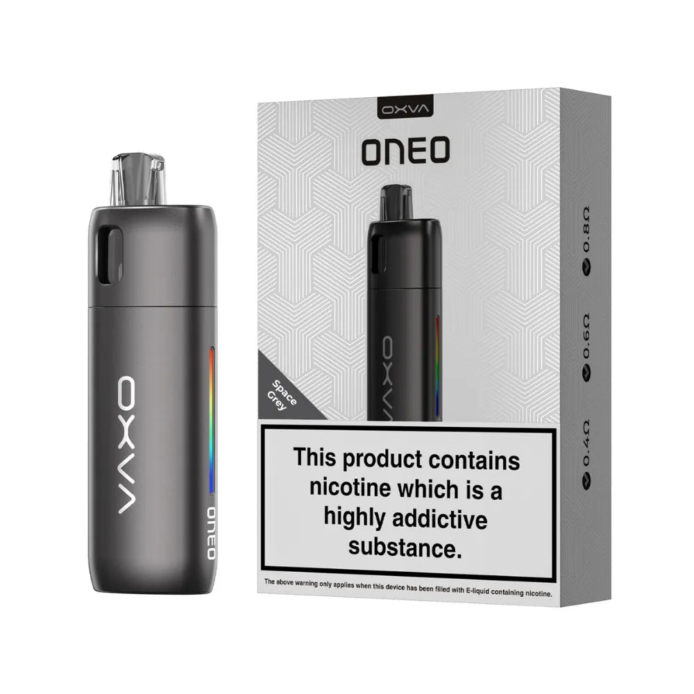 OXVA ONEO vape device and packaging on a white background