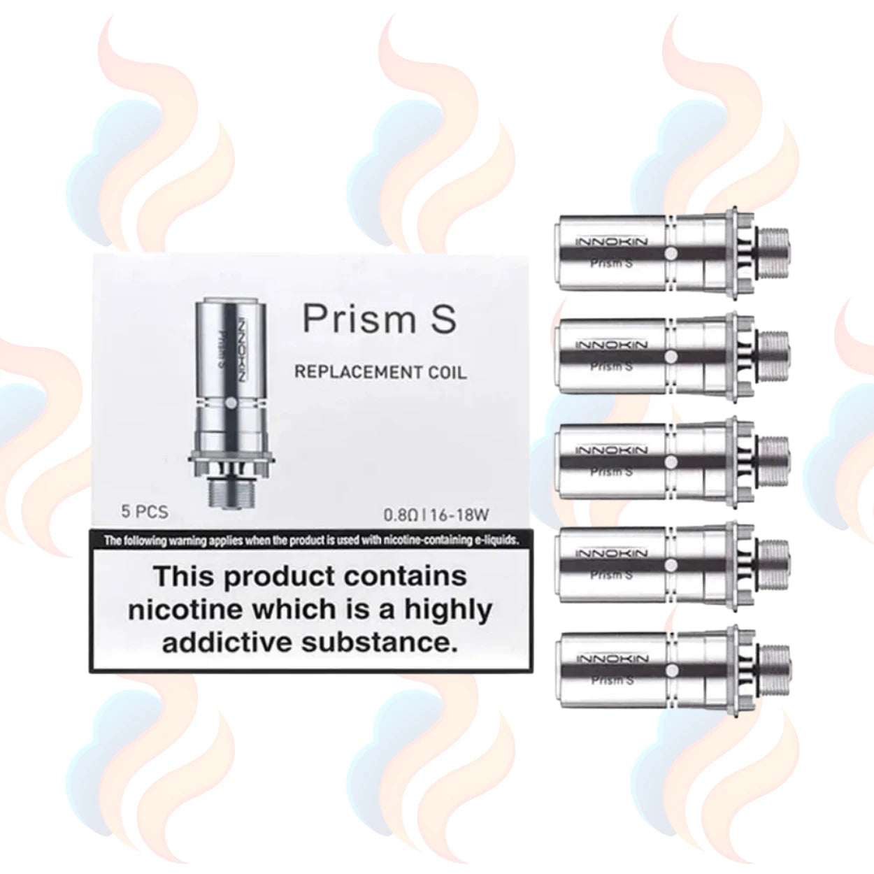Innokin Prism S replacement coils with packaging on a white background