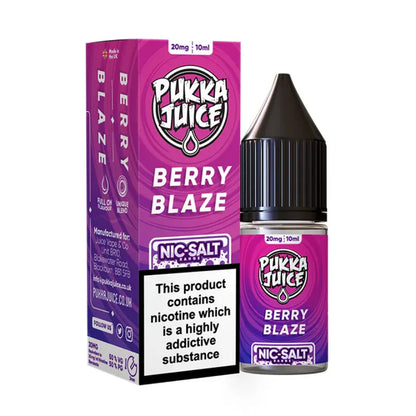 Pukka Juice Berry Blaze e-liquid packaging on a white background