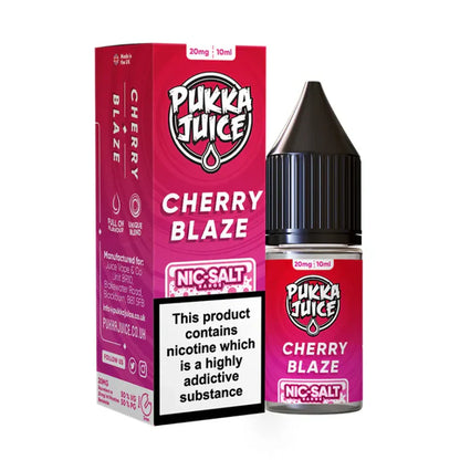 Pukka Juice Cherry Blaze e-liquid packaging on a white background