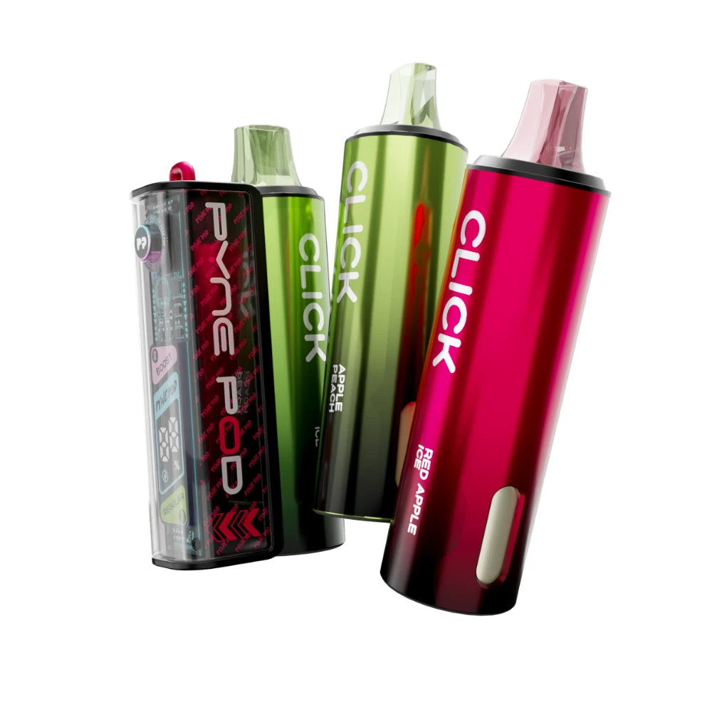 Pyne Pod 50K kit in "Apple Edition" beside 2 refill pods on a white background