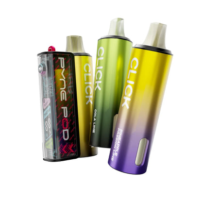 Pyne Pod 50K kit in "Lime Edition" beside 2 refill pods on a white background