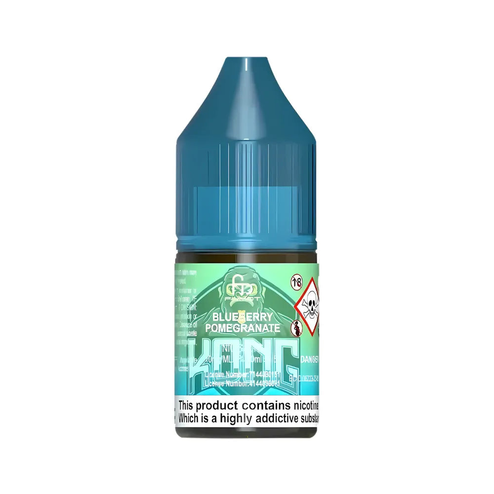 Blueberry Pomegranate vape juice bottle on a white background