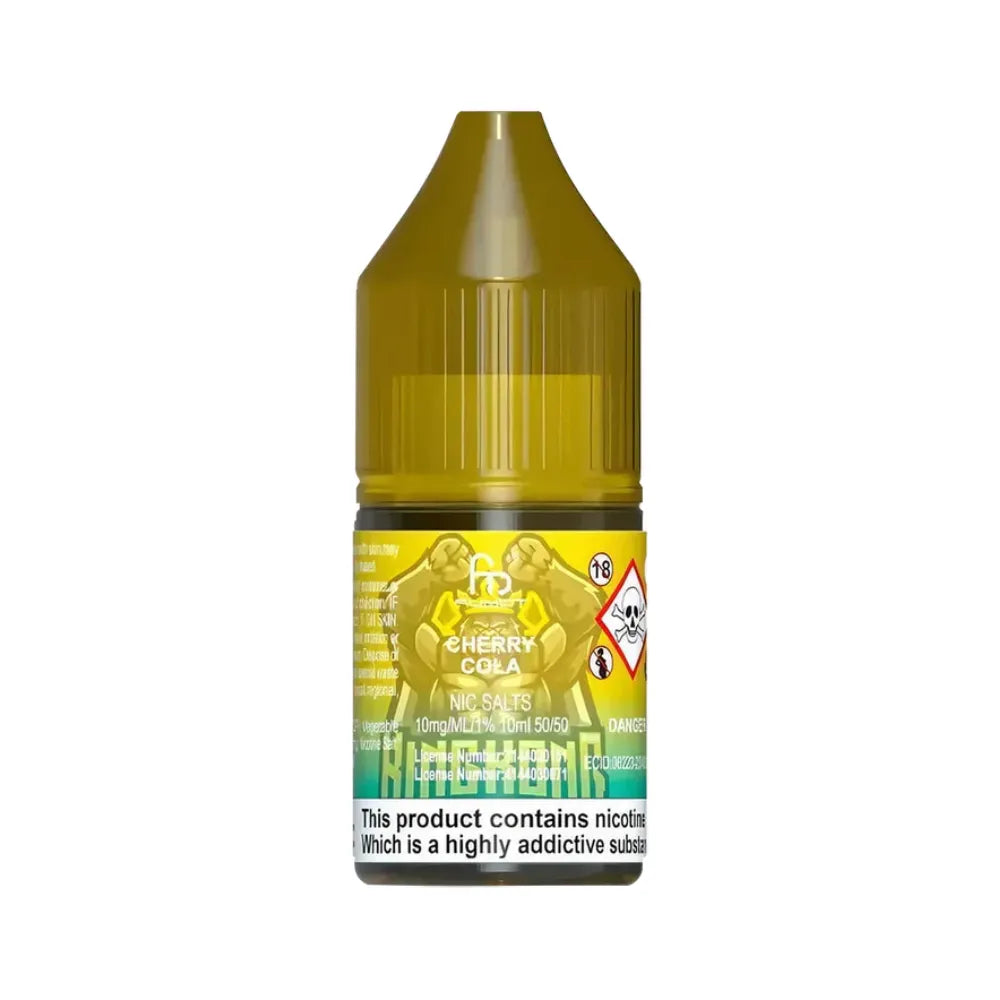 R&M Tornado 7000 Salts Bottle of Nic Salts Cherry Cola flavour on a white background