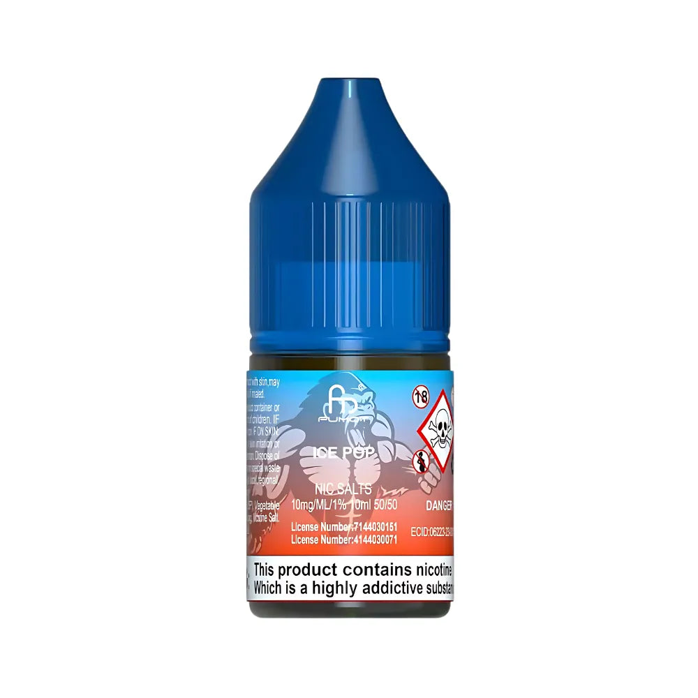 R&M Tornado 7000 Salts Ice pop bottle with a label on a white background