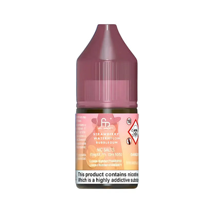 Vape juice bottle with label on a white background