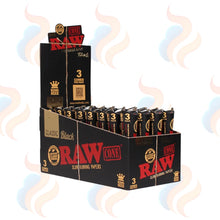 Display of Raw cone packaging with smoke effects on a white background