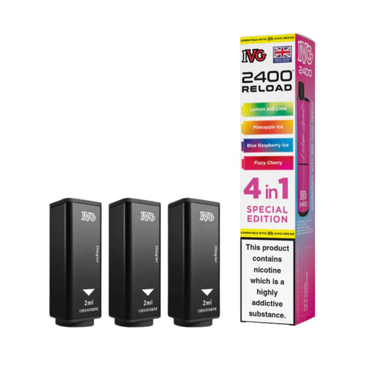 IVG vape pods and packaging on a white background