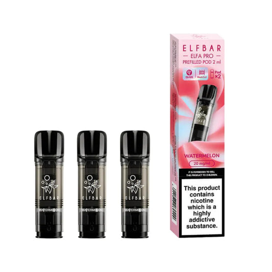 Elf Bar vape pods and packaging on a white background