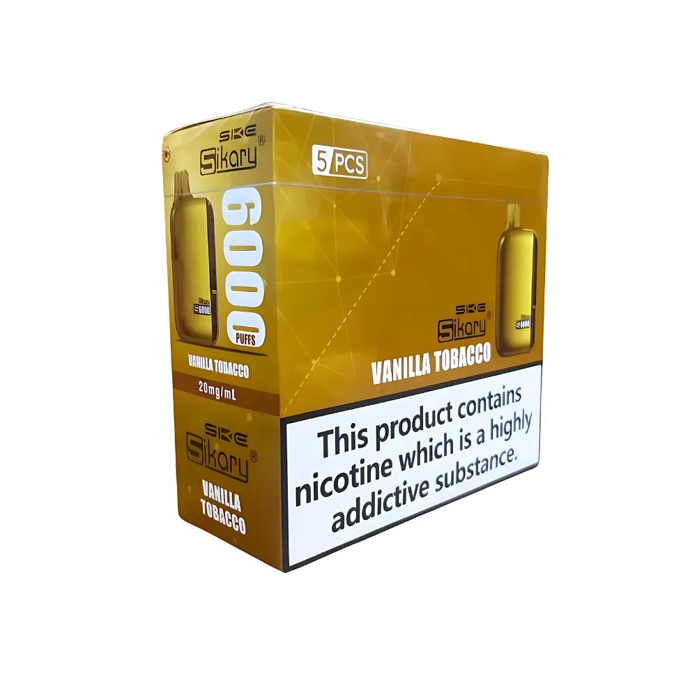 Box of 5 - SKE Sikary S6000 - Vanilla Tobacco