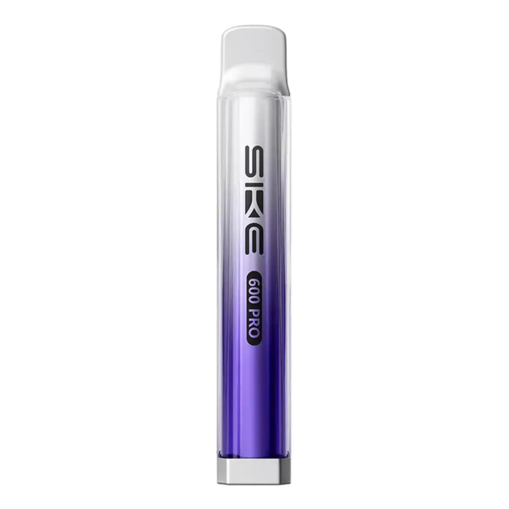 White and purple ske vape pen on a white background
