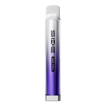 White and purple ske vape pen on a white background