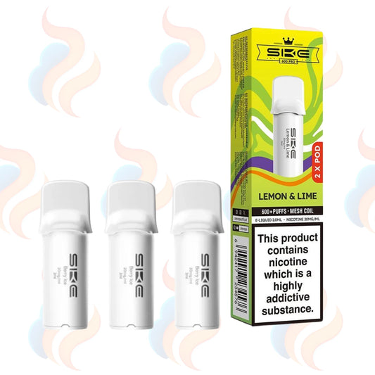 Three SKE Crystal Pro 600 vape refill pods with packaging on a white background.