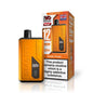Orange IVG vape device and packaging on a white background