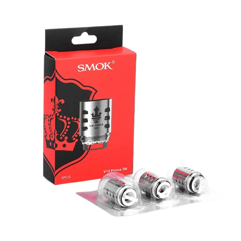 SMOK vape coil packaging with red box and silver coils on a white background